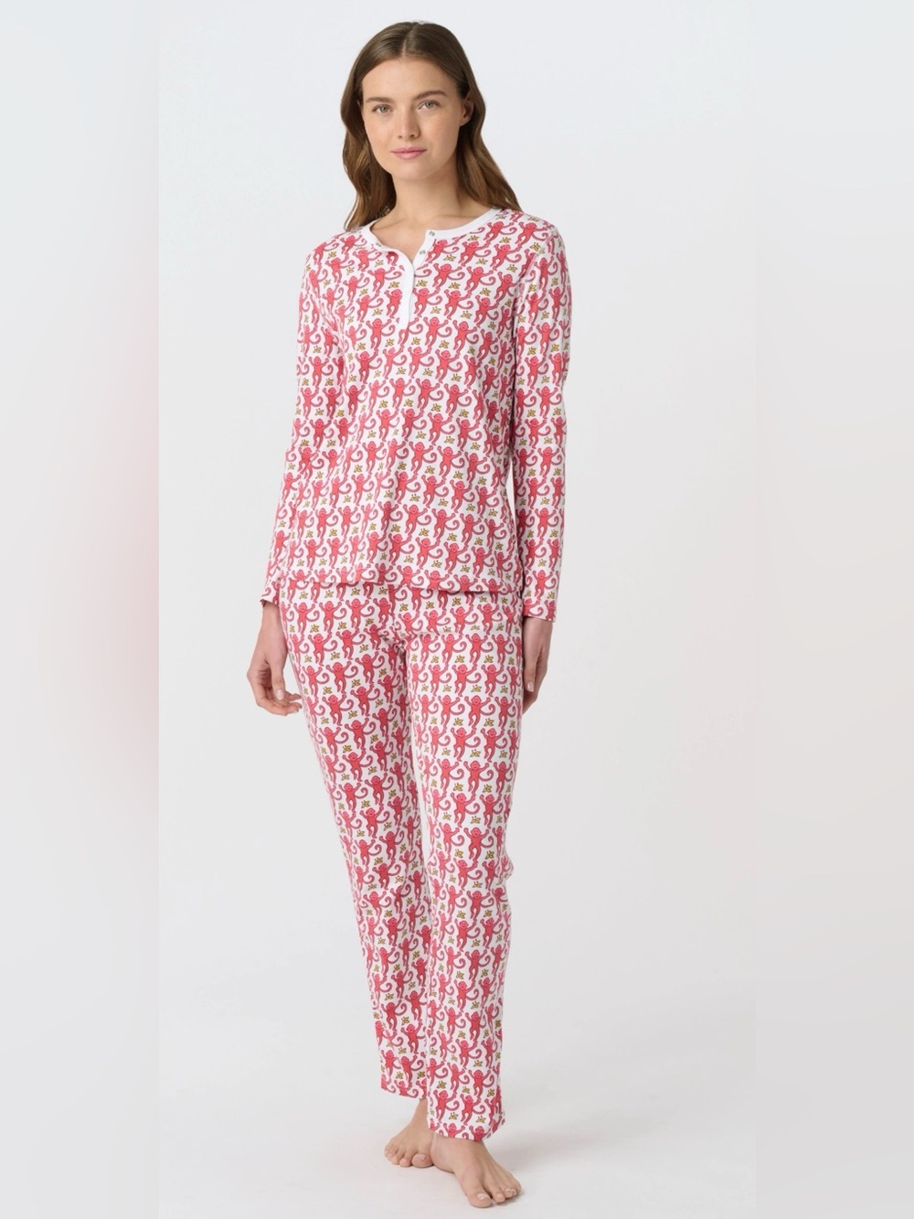 Like New Roller Rabbit Monkey Pajamas in Pink